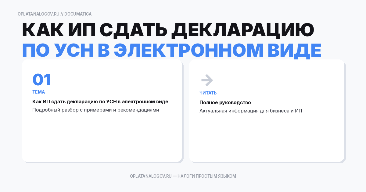 Как ИП сдать декларацию по УСН в электронном виде