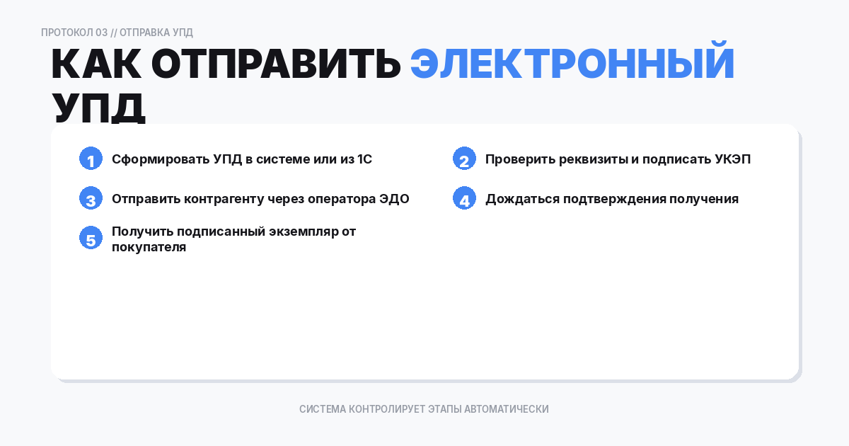 отправить электронный УПД