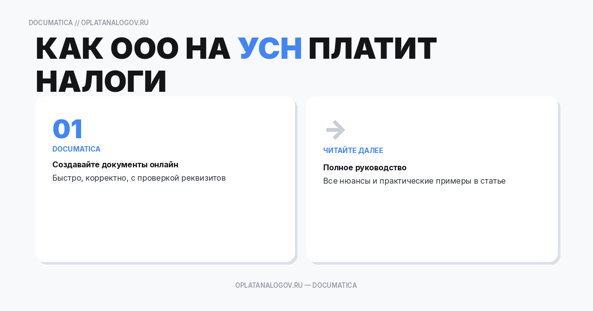 Как ООО на УСН платит налоги: что и когда перечислять