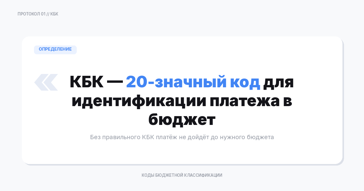 Что такое КБК