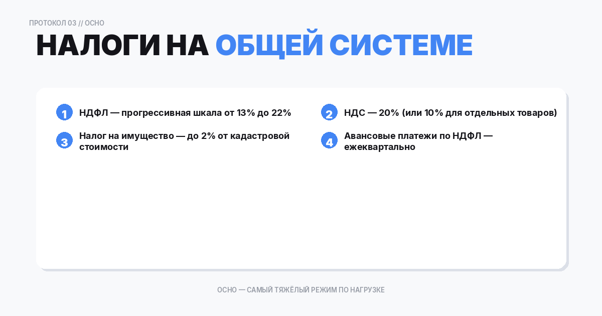 Налоги на общей системе