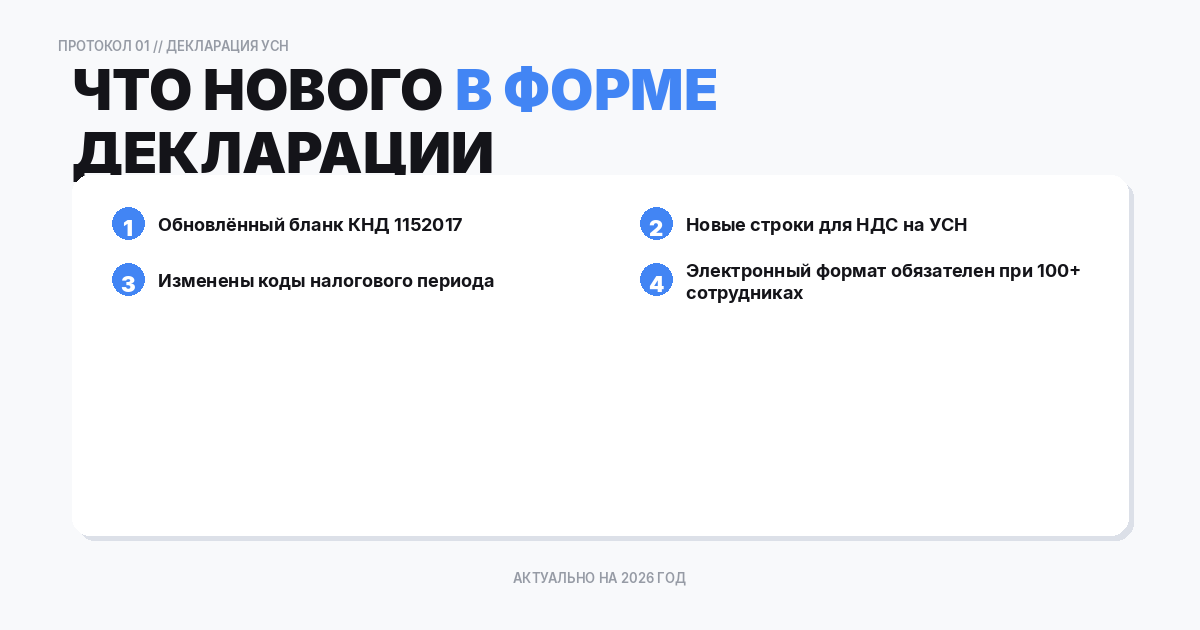 Новая форма декларации УСН