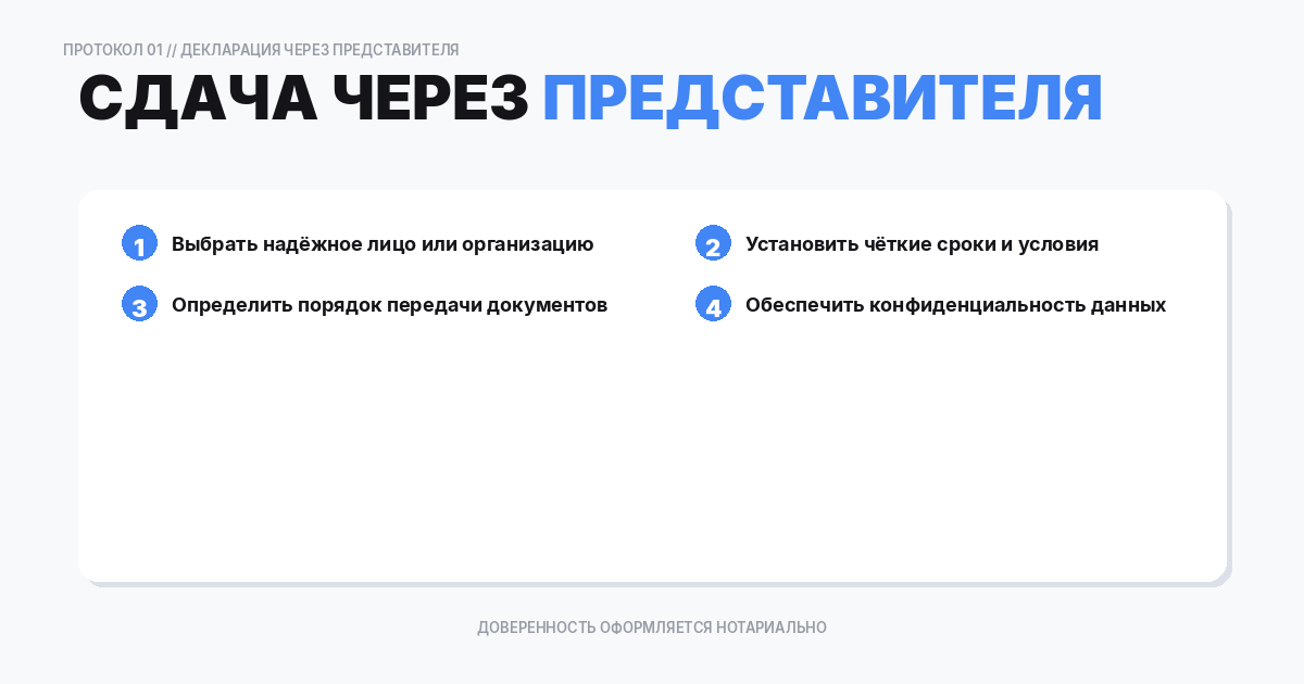 Сдача декларации по УСН представителем