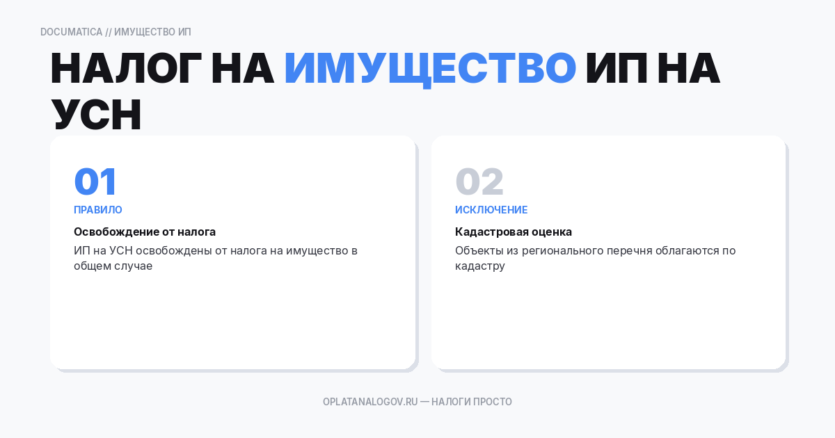 Платит ли ИП на УСН налог на имущество