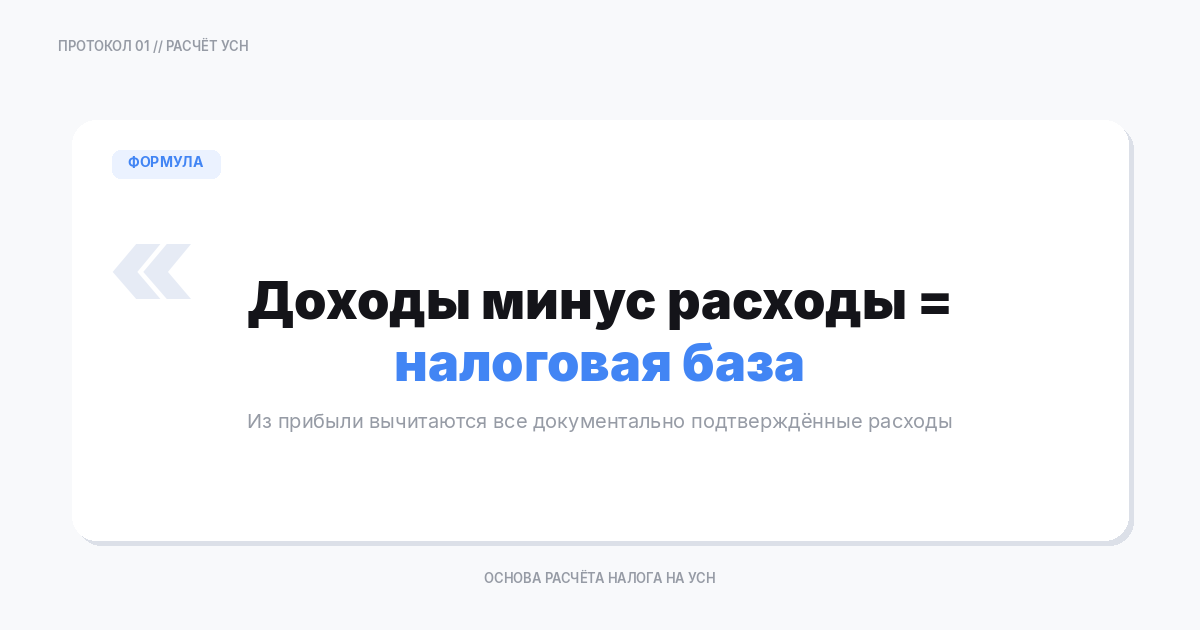 Формирование налоговой базы