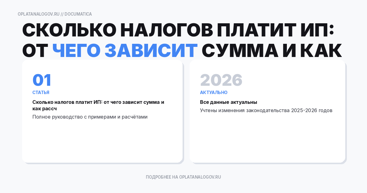 Сколько налогов платит ИП: от чего зависит сумма и как рассчитать