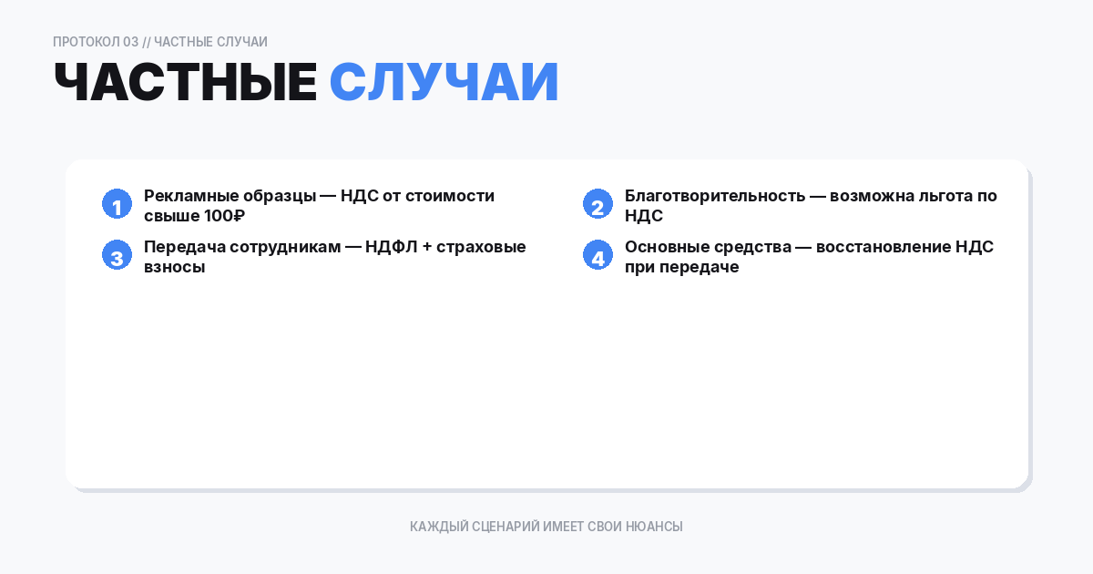 Частные случаи