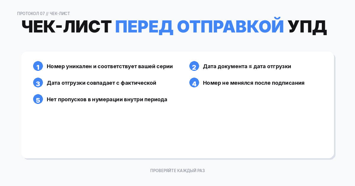 Чек-лист контроля