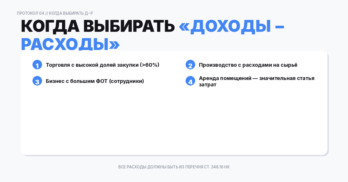 Когда выбирать