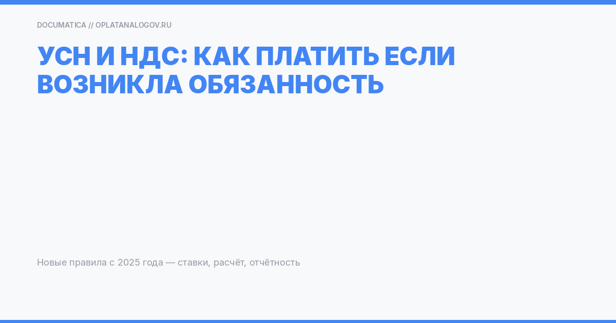 УСН и НДС: как платить налоги, если возникает обязанность по НДС