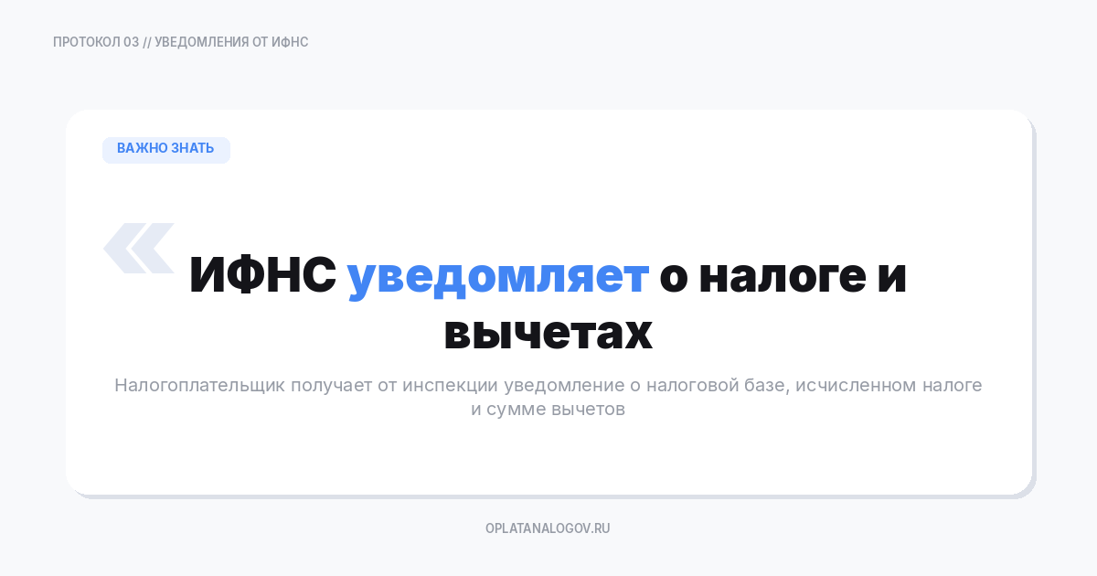 Уведомления от ИФНС
