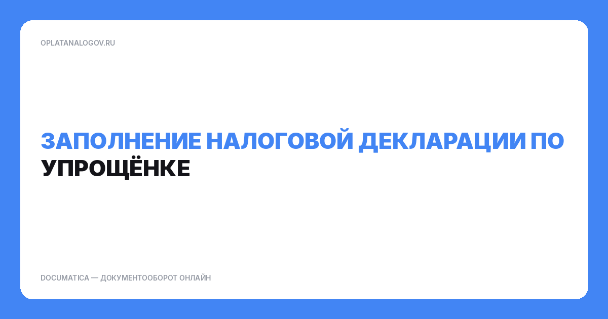Заполнение налоговой декларации по упрощенке автоматическим способом в 2021 году